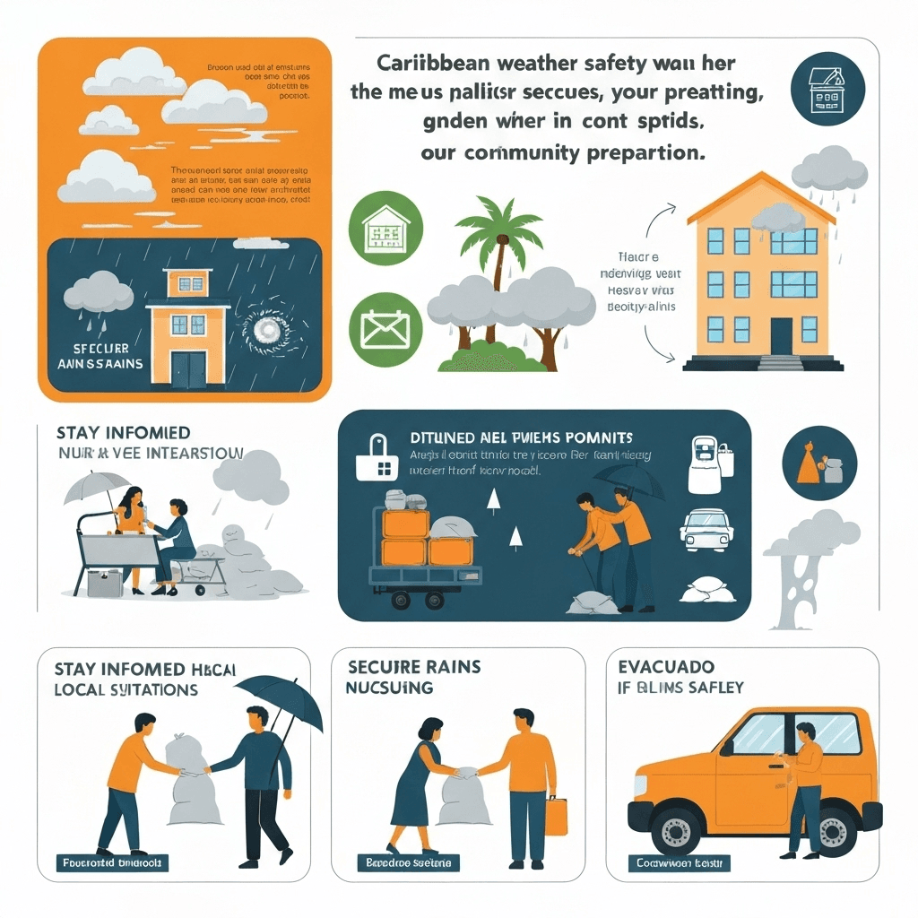 Caribbean children learning about weather safety